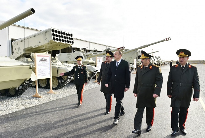 Prezident yeni hərbi şəhərciyin açılışında  - FOTOLAR+VİDEO
